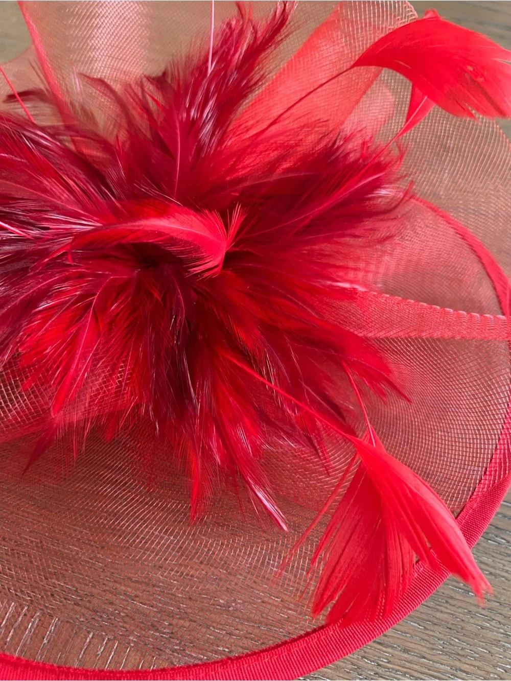 Red Feather Fascinator Hat